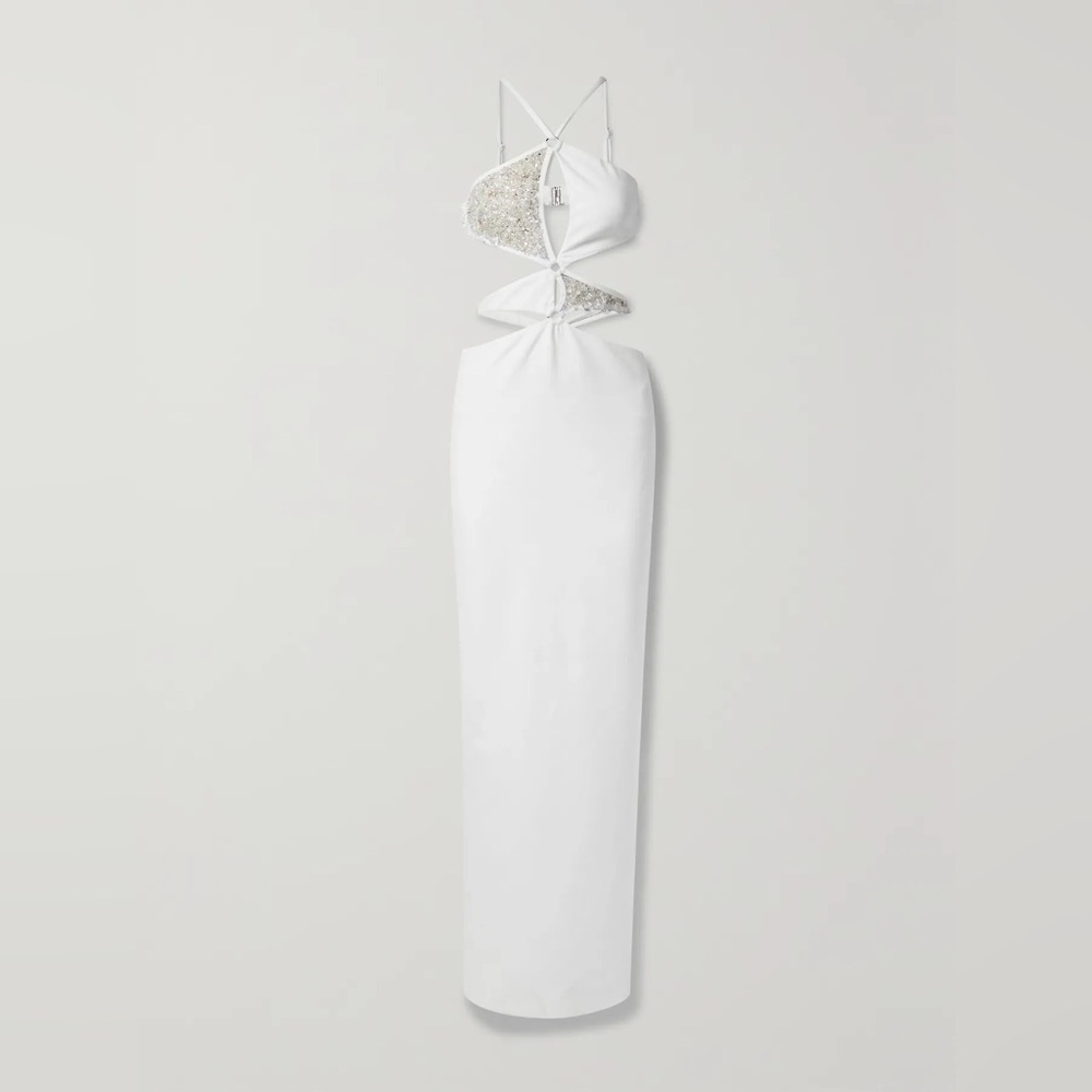 PatBo Asterisk cutout stretch-knit maxi dress